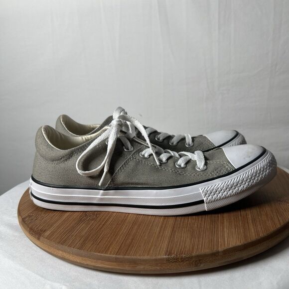 Converse Chuck Taylor All Star Ox Egret Gray Women’s 9 Canvas Low Top Sneakers - Picture 2 of 9